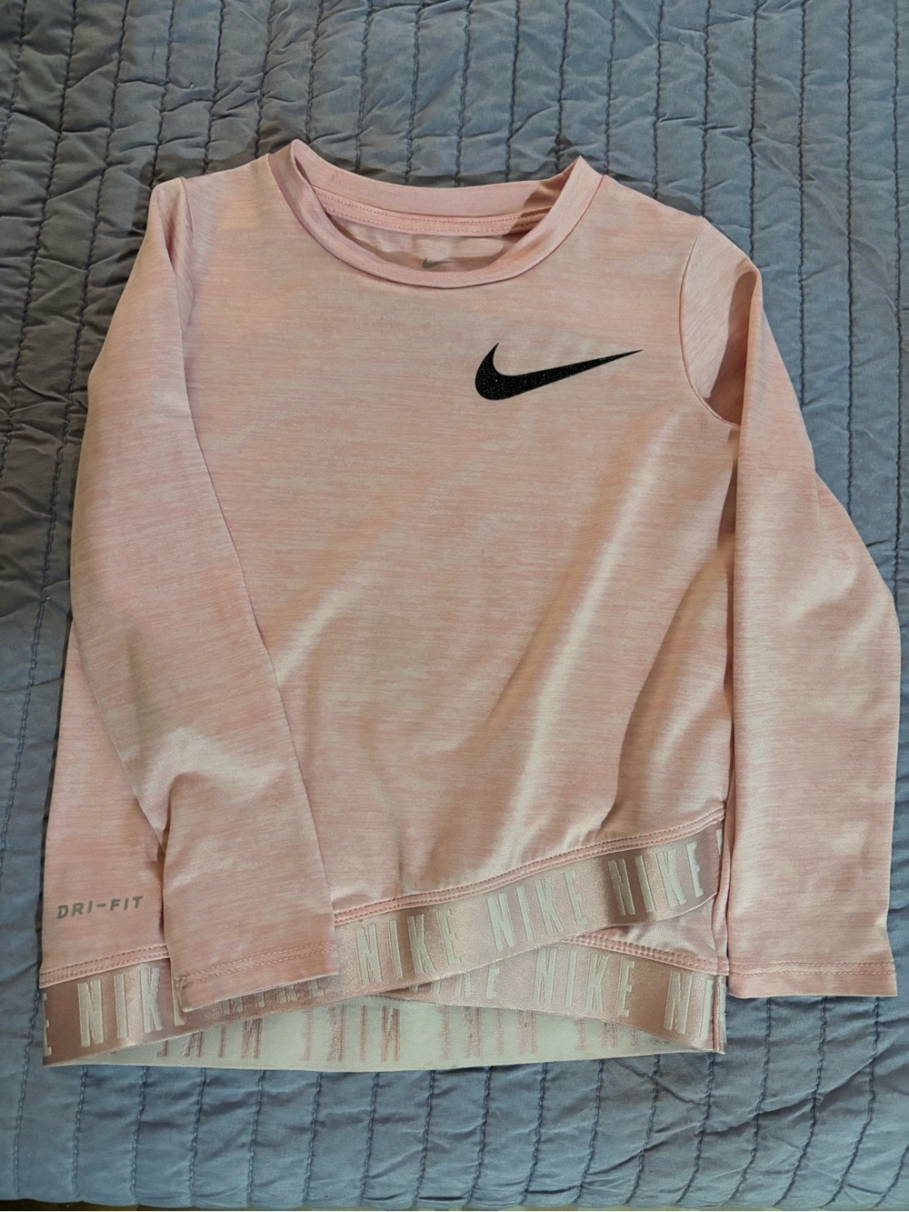 Nike Girls' Pink Dri-FIT Long Sleeve Top 3T